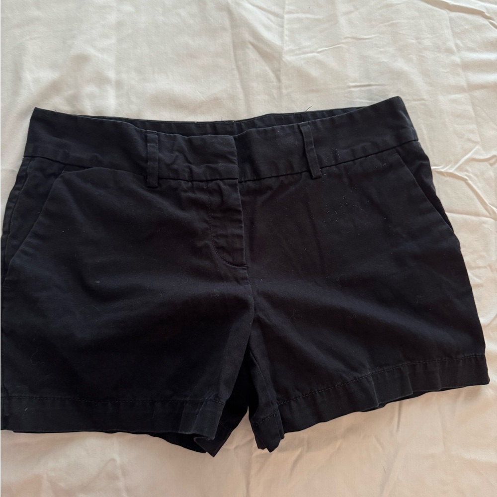 LOFT Black Bermuda Shorts Tailored Cotton Blend